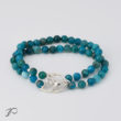 Bracelet en argent et Apatite de la collection "Juin"