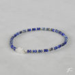 Bracelet lotus en Lapis-lazuli