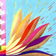 Carte postale "Duo 3" au Lotus - recto aux couleurs chaudes