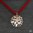 Pendentif L’Edelweiss, cordon rouge